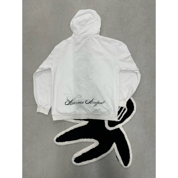 Tapout Mens White Full Zip Hoodie Graphic Print American Arrogant XL - Picture 2 of 10